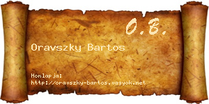 Oravszky Bartos névjegykártya